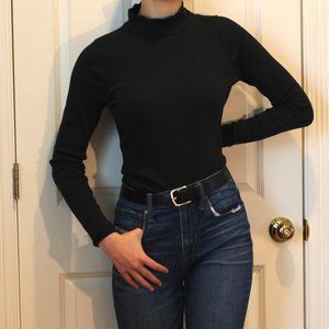 Black Mock-neck